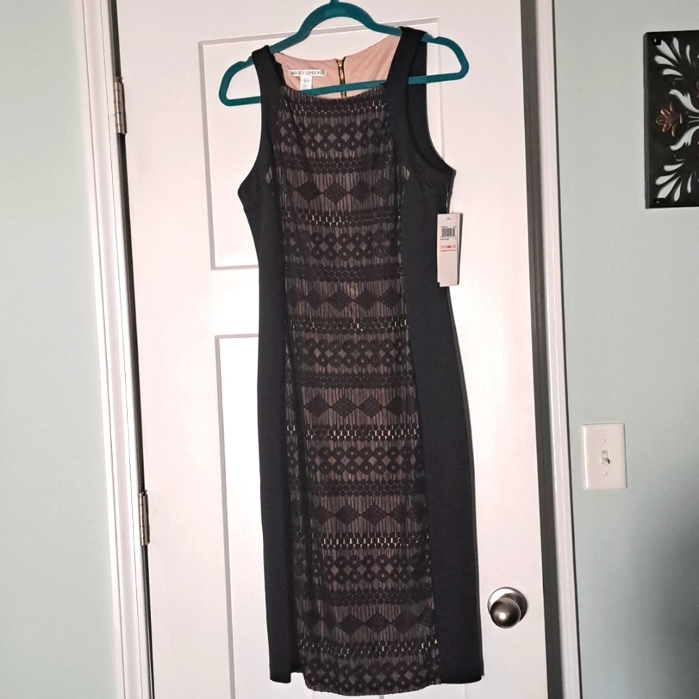 New Maggy London dress/ black and nude / tags / very pretty